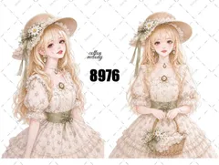 original sticker no.8976 // 人物ステッカー オリジナルステッカー オリジナル人物ステッカー ステッカー 装飾ステッカー cotton melodyのサムネイル