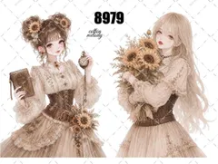 original sticker no.8979 // 人物ステッカー オリジナルステッカー オリジナル人物ステッカー ステッカー 装飾ステッカー cotton melodyのサムネイル