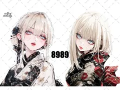 original sticker no.8989 // 人物ステッカー オリジナルステッカー オリジナル人物ステッカー ステッカー 装飾ステッカー cotton melodyのサムネイル