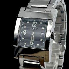 新品電池 稼働品 GUCCI グッチ メンズ腕時計 7700M クォーツ QZ 2針 SS