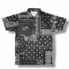 F.C.Real Bristol  × NEW ERA 22SS BANDANA POLO SHIRT バンダナ半袖ポロシャツ コラボ エフシーレアルブリストル  × ニューエラ FCRB-220137 ブラック S （14085M）のサムネイル