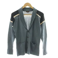 ポールスミスコレクション PAUL SMITH COLLECTION カーディガン M 青 ブルー 長袖 ショールカラー 切り替えデザイン /DUのサムネイル