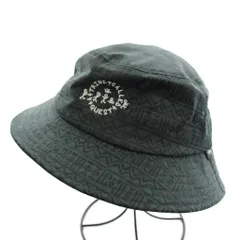 ステューシー STUSSY × ア トライブ コールド クエスト A TRIBE CALLED QUEST バケットハット 帽子 総柄 緑 グリーン 黒 ブラック /AN8のサムネイル