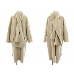 ギャルリーヴィー GALERIE VIE トゥモローランド 19AW ウールダブルフェイス ストール付きコート ノーカラーコート アウター ロング 36 ベージュ 23-08-94-08102 /YTのサムネイル