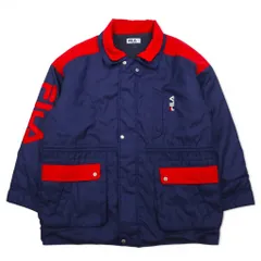 FILA 90年代 セーリングジャケット XL ネイビー ポリエステル ドローコード キルティングライナーのサムネイル