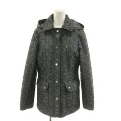 クレージュ courreges 中綿ジャケット キルティング フード ロゴ 38 グレー ECVDM-27530 /AN47のサムネイル