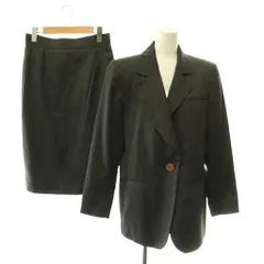 クリスチャンディオール Christian Dior COORDONNES スーツ セットアップ スカート テーラードジャケット タイト 44 チャコール /CX ■OSのサムネイル