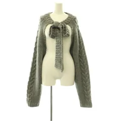 ハニーミーハニー HONEY MI HONEY 24AW cable knit ribbon bolero ニットボレロ カーディガン 長袖 F グレー /HK ■OSのサムネイル