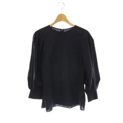 ドレステリア DRESSTERIOR 七分袖ブラウス リネン混 38 ネイビー /ES ■OSのサムネイル