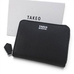 TAKEO KIKUCHI 二つ折り財布 ブラック 070-09423 - メルカリ