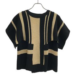 AKIRANAKAトップス 幾何学模様アッセンブルニット プルオーバー サイズ