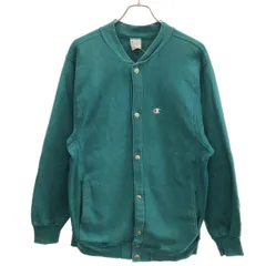 Champion チャンピオン 1990's 刺繍タグ REVERSE WEAVE スナップボタンスウェットカーディガン  グリーン Lのサムネイル