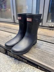 HUNTER ハンター 長靴 UK5 黒 キルトブーツ スノーブーツ - メルカリ