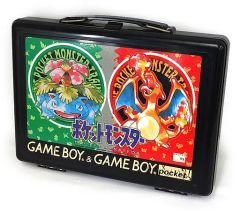 [Used] GB Hardware Game Boy & Game Boy Pocket Case (Black) (Pokemon Red & Green)