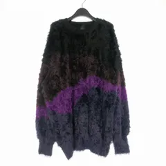 シャリーフ SHAREEF 21AW SHAGGY KNIT シャギー ニット セーター 長袖 2 パープル/ブラック 21714031のサムネイル