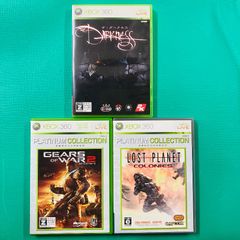 [3 점 세트] XBOX360 더 다크니스 기어스 오브 워 2 로스트 플래닛 식민지 엑스 박스