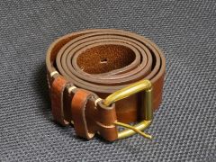 visvim PLAIN BELT 45MMブラウン レザー ベルト サイズ32 - メルカリ