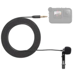 Movo Lavalierマイク GoPro、Hero 12 Hero11、Hero10、Hero9 Black、Media Mod、3.5mmマイクアダプターに対応 - 6フィートのケーブル付きラペルマイク、メタルクリップ、ウィンドスクリーン。 のサムネイル