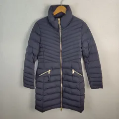 TOMMY HILFIGER トミーヒルフィガー ダウンコート キルティング スタンドカラー ネイビー M レディース 古着 クラシック シンプルのサムネイル