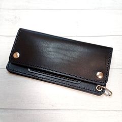 ちべNo.043 3層ロングトラッカーウォレット 栃木レザー茶芯 ちべ様専用No.043 3層ロングトラッカーウォレット 栃木レザー茶芯