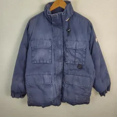 TOMMY HILFIGER トミーヒルフィガー 中綿ジャケット フード付き ネイビー M メンズ 古着 アメカジ ワーク系