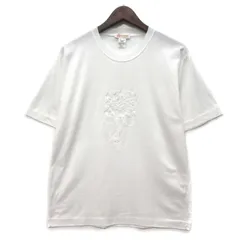 ロエベ LOEWE タッセル アナグラム 刺繍 Tシャツ カットソー 半袖 クルーネック ホワイト 白 Sのサムネイル