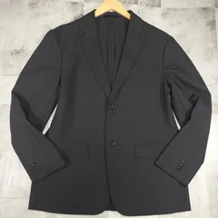 洗える 【極美品】UNIQLO 2023SS 感動ジャケット ダークグレー XLサイズ 2023年モデル ウールライク ユニクロ 軽量 ストレッチ 速乾 ウォッシャブル