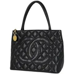 シャネル CHANEL 復刻トート ハンドバッグ ココマーク トートバッグ キャビアスキン ブラック A01804 レディース 【中古】のサムネイル