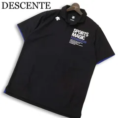 DESCENTE デサント 春夏 SPORTS MAGIC★ 半袖 ポロシャツ Sz.O メンズ 黒 大きいサイズ バレーボールのサムネイル