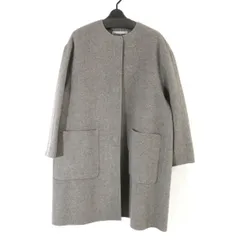 theory luxe セオリーリュクス 21AW New Motion Haver ウールカシミヤリバーノーカラーコート 36 03-1309610 グレーのサムネイル