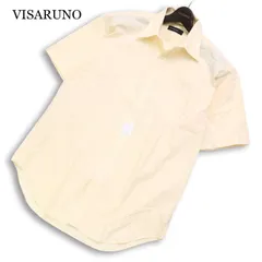 【新品 未使用】 VISARUNO ビサルノ 春夏★ 半袖 ストライプ シャツ Sz.41 メンズのサムネイル