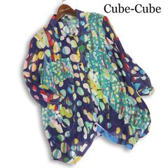 新品✨キューブキューブ☆センソユニコ 刺繍 ドット シャツブラウス