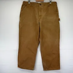 古着 カーハート Carhartt ダック パンツ ダックパンツ ワンポイントロゴ ワーク ペインター 大きいサイズ W42×L30  ブラウン系 メンズのサムネイル