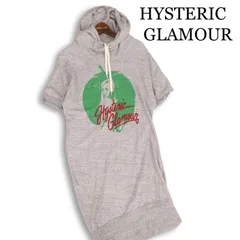 HYSTERIC GLAMOUR ヒステリックグラマー 春夏 アシメ♪ ヒスガール リンゴ 半袖 パーカー ワンピース Sz.F レディース 灰