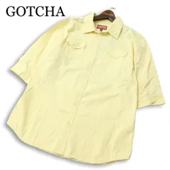 【新品 未使用】 GOTCHA ガッチャ 春夏 COLD TOUCH★ 半袖 ロゴ刺繍 ワーク シャツ 大きいサイズ Sz.XL メンズ サーフのサムネイル