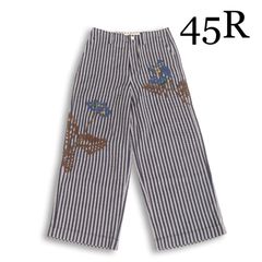 リ*マ様 春夏【新品】45R ボタニカル柄コットンパンツ 綿100％ サイズ