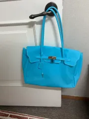 (ほぼ新品) ゼリーバッグ トートバッグ バーキンバッグ サファイアブルーのサムネイル