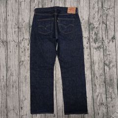W38】 バレンシア製 LEVI'S 501XX 1947 レザーパッチ 濃紺 555 47501