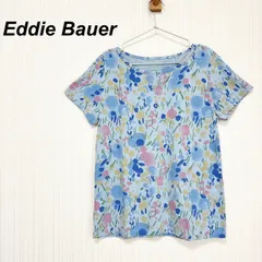 Eddie Bauer エディバウアー 半袖 Tシャツ カットソー トップス ブルー系 総柄のサムネイル