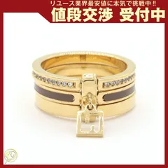  フェンディ リング 3連 ゴールド ダークブラウン 中古のサムネイル