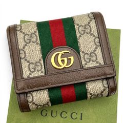 GUCCI グッチ 折り財布 GGスプリーム シェリーライン 523173 箱付