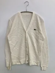 LACOSTE ラコステ カーディガン/ボレロ ホワイト ニット 無地 ワンポイント ブランドロゴ ミドル丈 長袖 レディースのサムネイル
