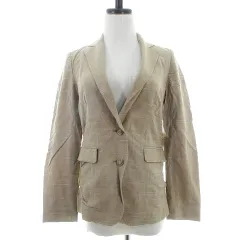 デミルクス ビームス Demi-Luxe BEAMS REGGIANI テーラードジャケット 長袖 シングル ウール 絹混 シルク混 薄手 無地 36 ベージュ アウター /PIのサムネイル