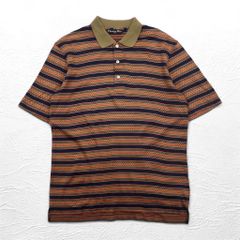 00s】Old Stussy ボーダー ポロシャツ イエロー ブラウン L - メルカリ