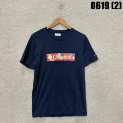 Columbia コロンビア 半袖 Tシャツ ネイビー 花柄 ロゴ Lのサムネイル