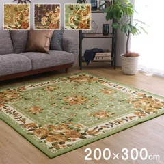 【夏向け準備セール】平織カーペット撥水キャンベル200×300cmのサムネイル