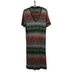 MISSONI ミッソーニ ニットワンピース 半袖 マルチカラー - メルカリ