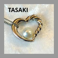 田崎真珠 タサキ ハート 4mm パール アコヤ真珠 ネックレス シルバー