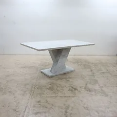◆IDC大塚家具◆ IM8250 ダイニングテーブル/食卓テーブル 幅165cm 天然石/大理石 ホワイトカラーラ X型脚 25万 *店舗引取限定*のサムネイル