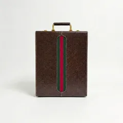 GUCCI グッチ オールドグッチ シェリーライン ウェブ ストライプ 縦型 ブリーフケース 140.11.457 レア ブラウン ファションバッグ アタッシュケース ビジネスバッグ 希少 美品  aua69091080602のサムネイル
